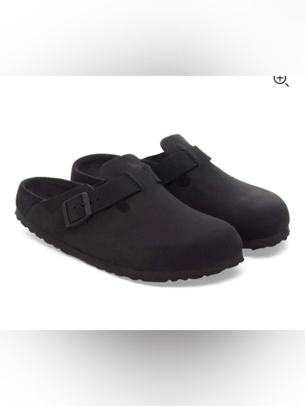Birkenstock Boston Monochrome Black In Nubuck, EU 41
